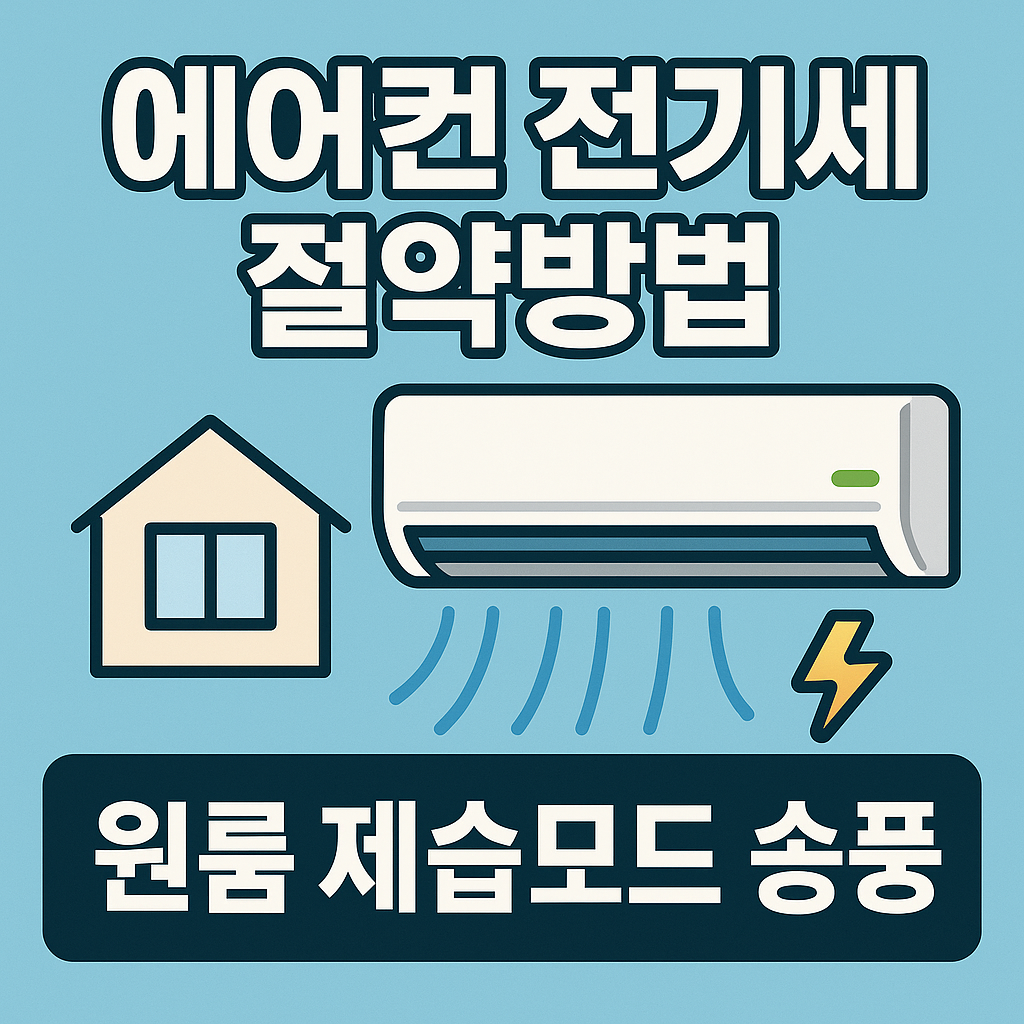 에어컨 전기세 절약방법 5가지(+원룸 제습모드 송풍)