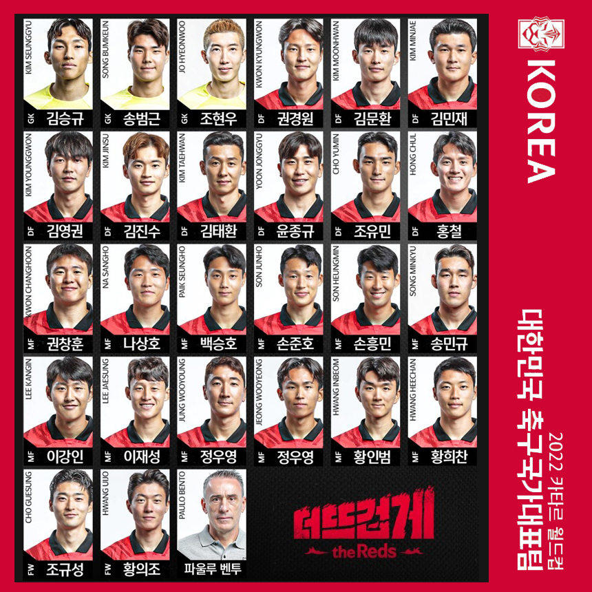 카타르 월드컵 대표팀 명단