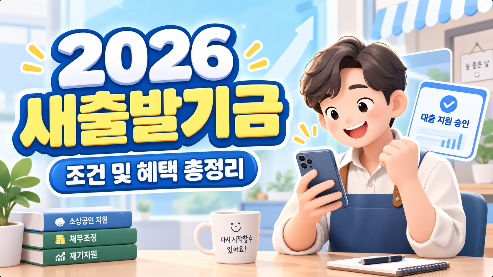 2026년 소상공인 새출발기금 자격 조건, 부실우려차주 혜택, 빚 소각 이슈 및 신청방법 총정리 썸네일