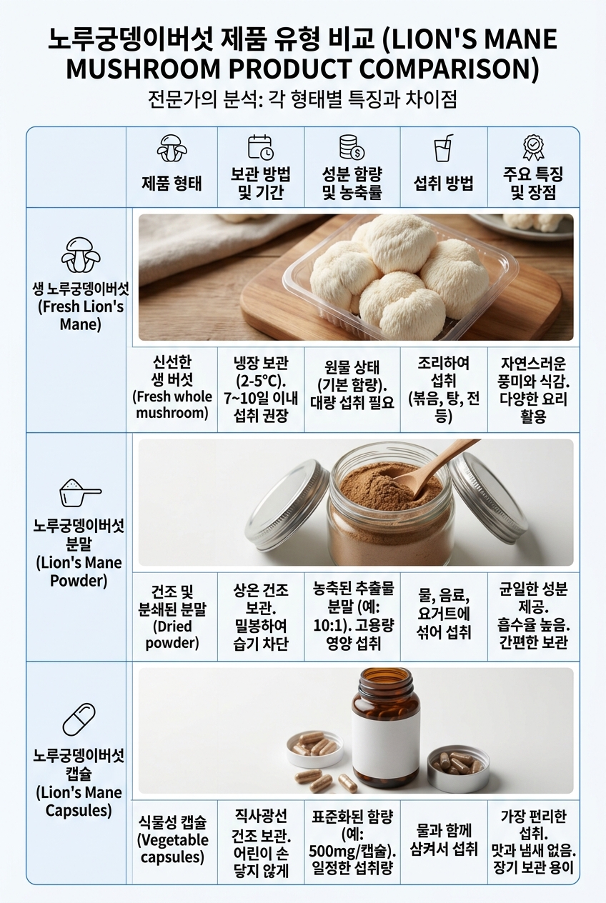 노루궁뎅이버섯 영양제 효능 면역력 위건강