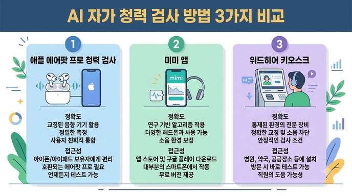 AI 청력검사 방법 비교