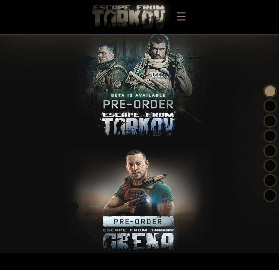 타르 코프 홈페이지