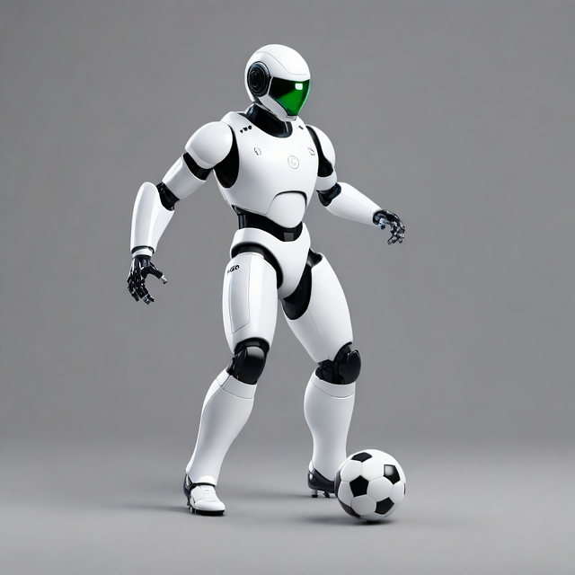 로봇과 축구공이 함께하는 사진