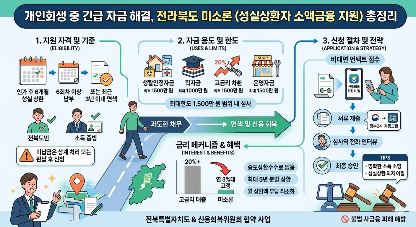 개인회생 전라북도 미소론 관련 이미지