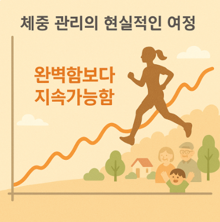 체중 관리 여정을 그래프로 표현한 이미지