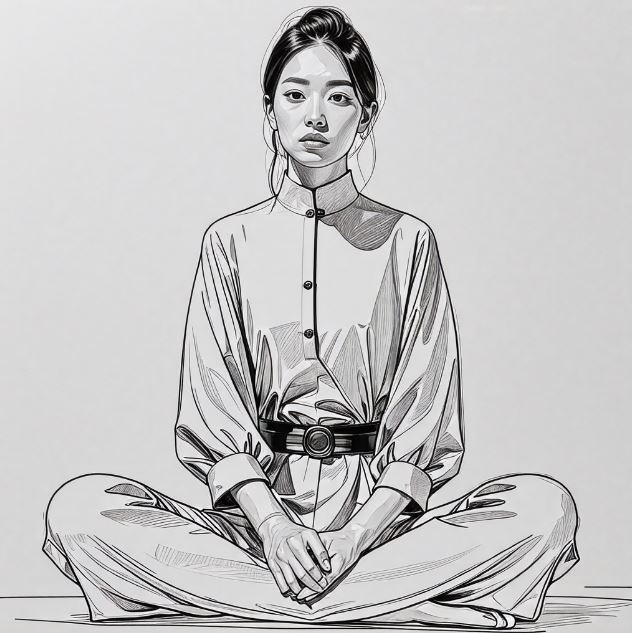 전신 인물 연필 그림