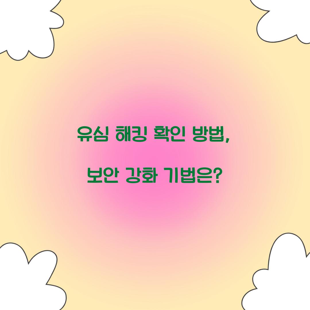 유심 해킹 확인 방법