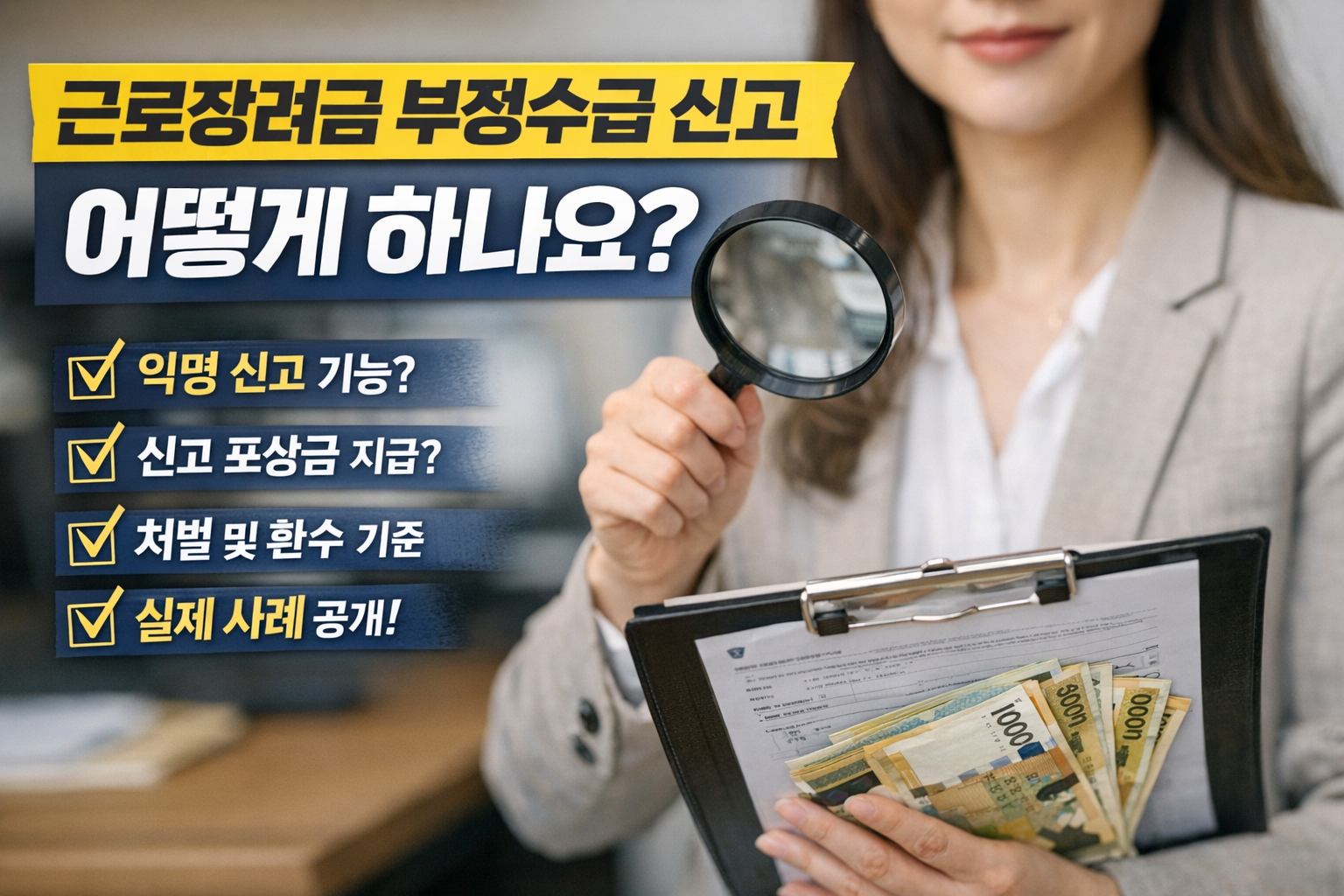 근로장려금 부정수급 신고방법 총정리