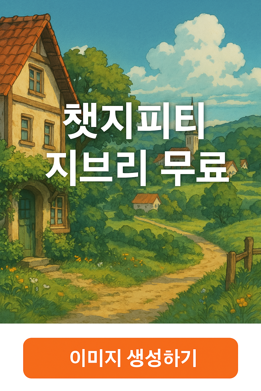 챗지피티 지브리 무료 감성이미지 생성 이 글 하나로 끝! 지브리 팬이라면 5분만 투자하세요 aa