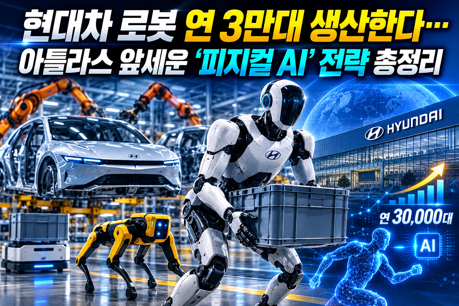 현대차 로봇 연 3만대 생산한다…아틀라스 앞세운 ‘피지컬 AI’ 전략 총정리 관련 사진