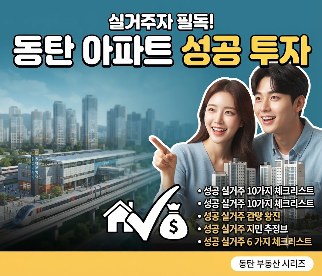 동탄 아파트를 고를 때 체크해야 할 10가지, 실거주자가 꼭 알아야 할 선택 기준