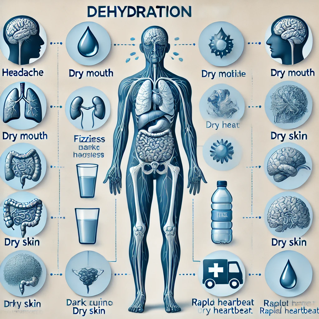 수분 부족이 신체에 미치는 영향