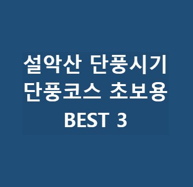 설악산 단풍시기