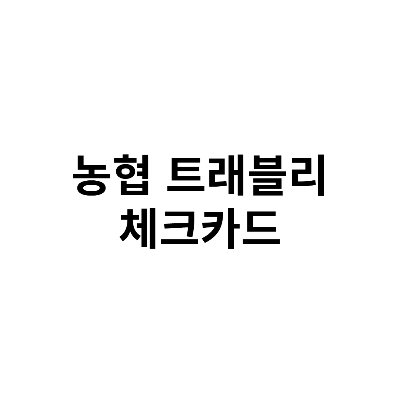 농협 트래블리 체크카드