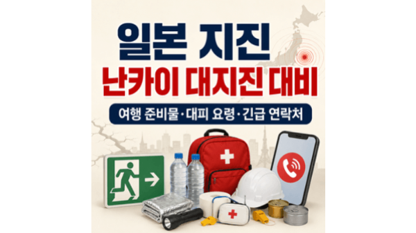 일본-지진-난카이-대지진-대비-여행-준비물-대피-요령-긴급-연락처