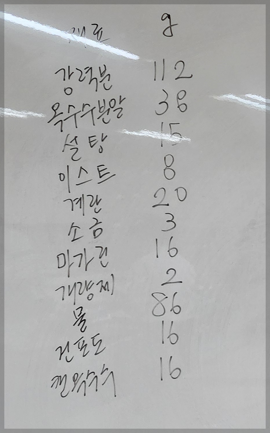 옥수수빵 재료