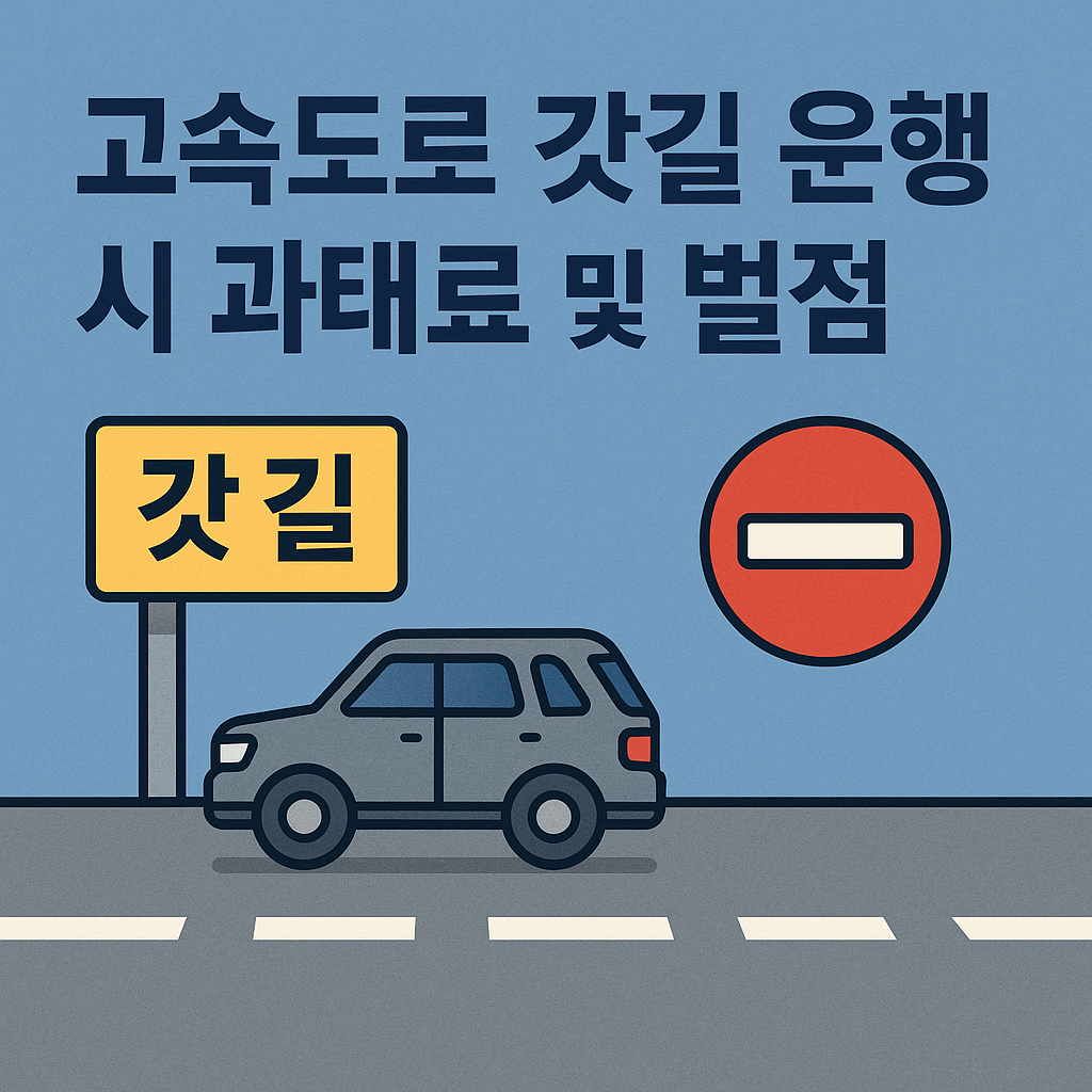 고속도로 갓길 운행 시 과태료 및 벌점 기준(긴급 상황 예외 정리)