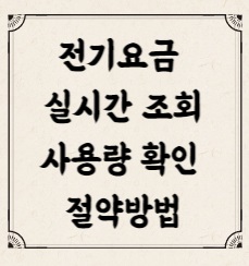 전기요금 조회 실시간 확인