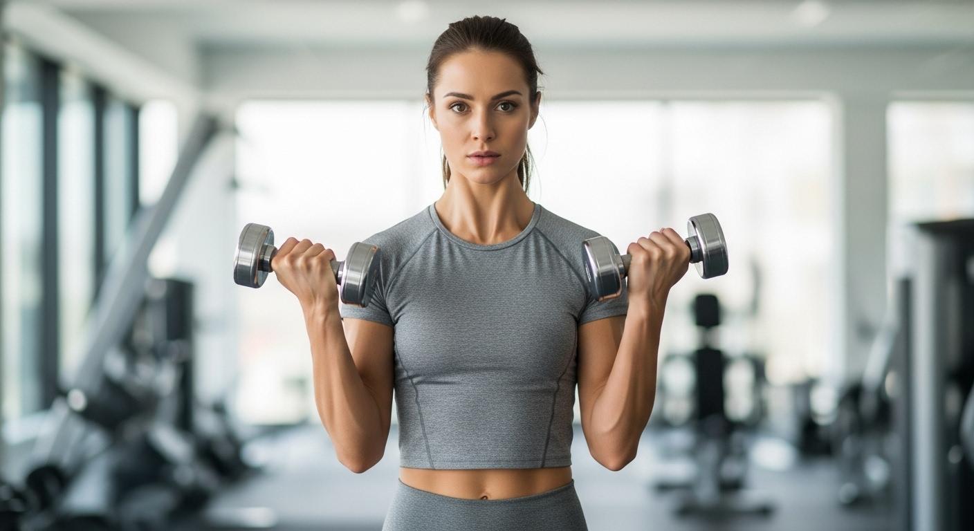 아령 팔뚝살 빼기 운동