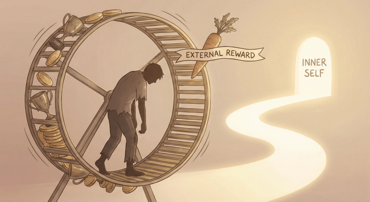 비교와경쟁,햄스터 쳇바퀴, 당근과채찍, 만족감