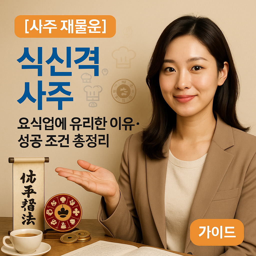 [사주 재물운] 식신격 사주 ｜ 요식업에 유리한 이유·성공 조건 총정리