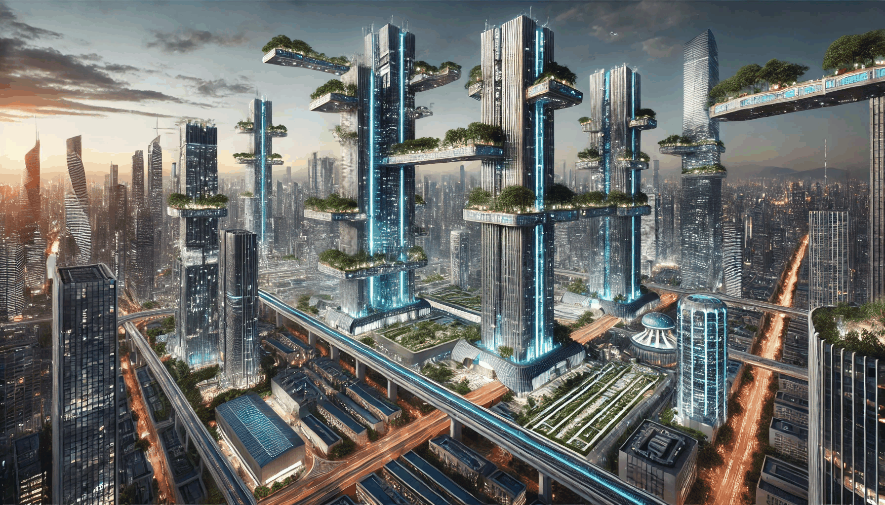 현대적인 고층 건물의 이미지