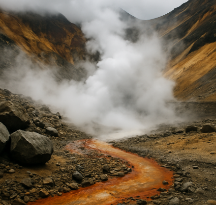 지각 열수의 변화로 금속 형성의 조건이 맞추어져 철기를 발전 시킬 수 있던 이미지