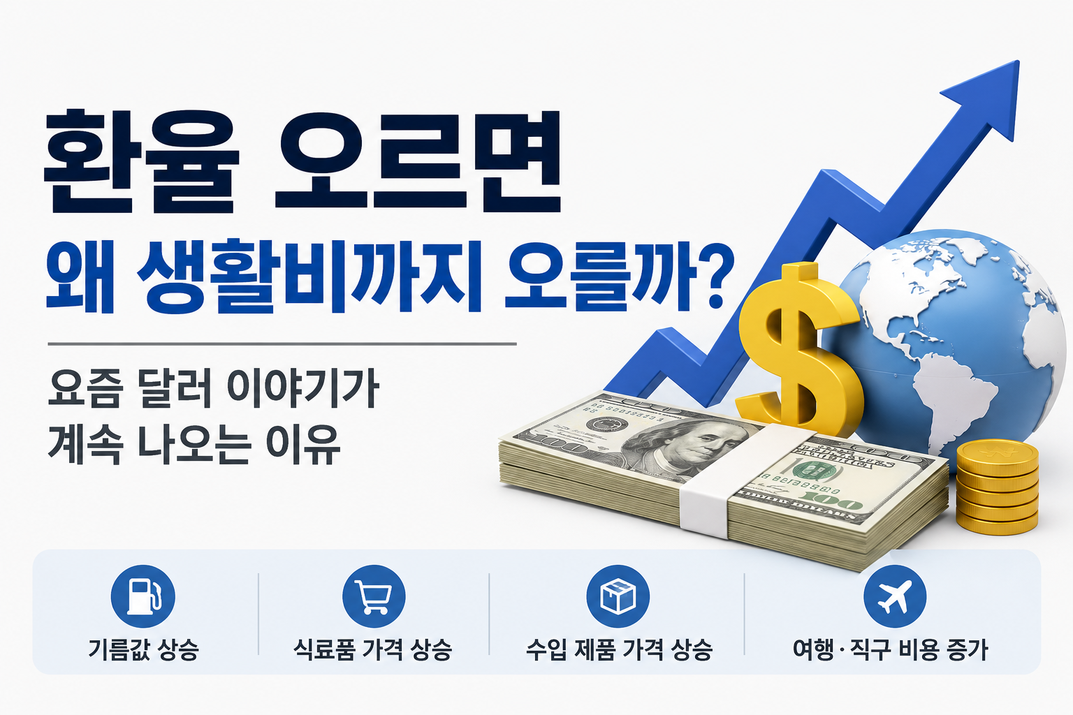 환율 오르면 왜 생활비까지 오를까? 요즘 달러 이야기가 계속 나오는 이유