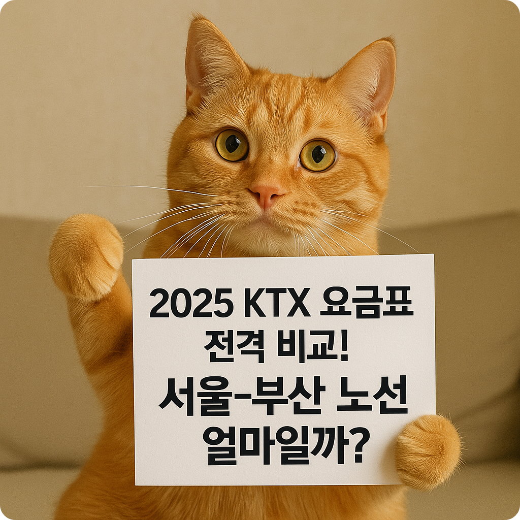 KTX 요금표 전격 비교! 서울-부산 노선 얼마일까?