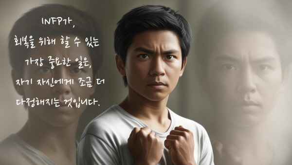 INFP가 회복을 위해 할 수 있는 가장 중요한 일은, 자기 자신에게 조금 더 다정해지는 것입니다에 관한 사진