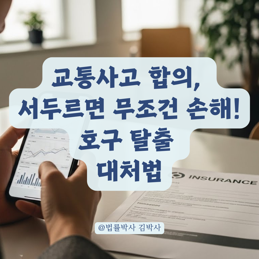 교통사고 합의 연락, 절대 먼저 응하면 안 되는 이유와 실전 대처법.