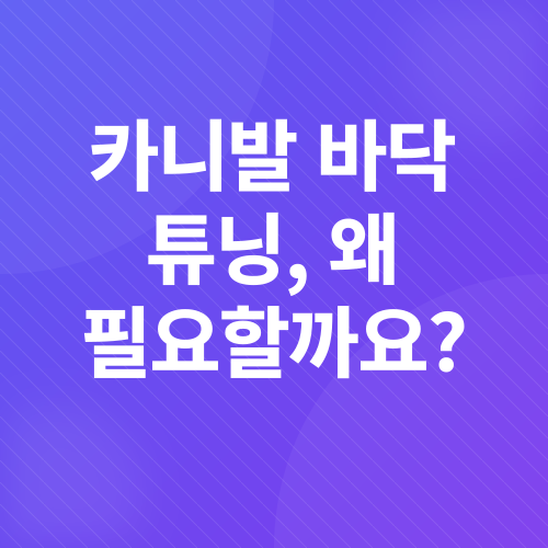 카니발 바닥 튜닝_1