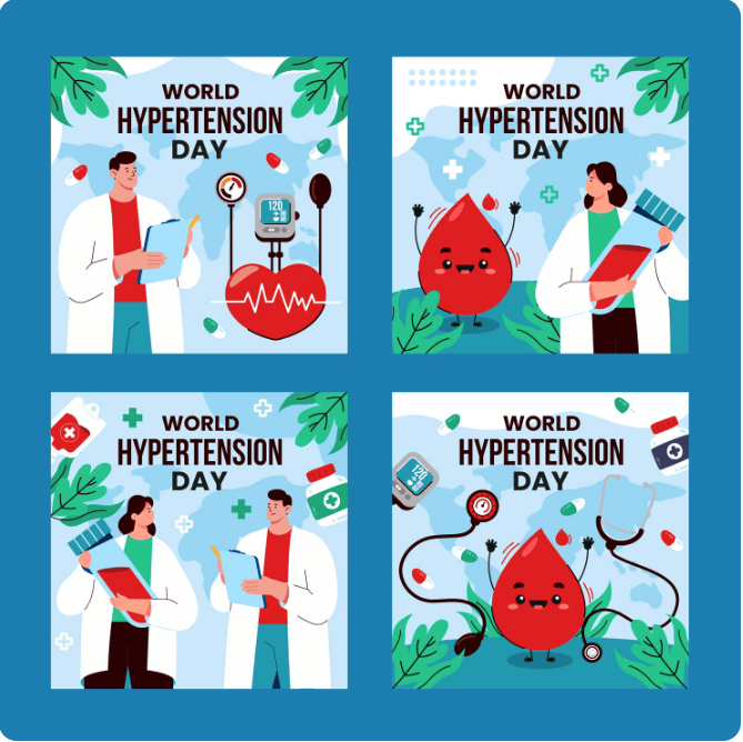 고혈압 경고 포스터