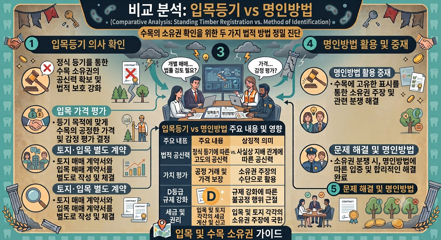 입목등기 vs 명인방법, 토지 매매 전 필수 체크, 양도세 절세 효과 인정받을까?