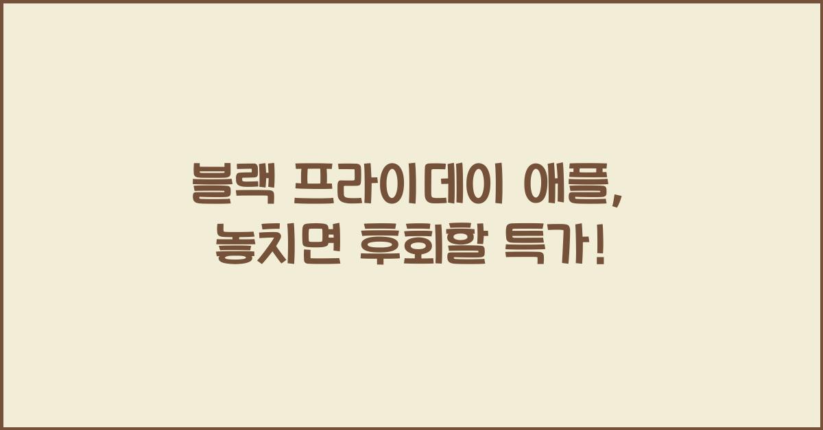 블랙 프라이데이 애플