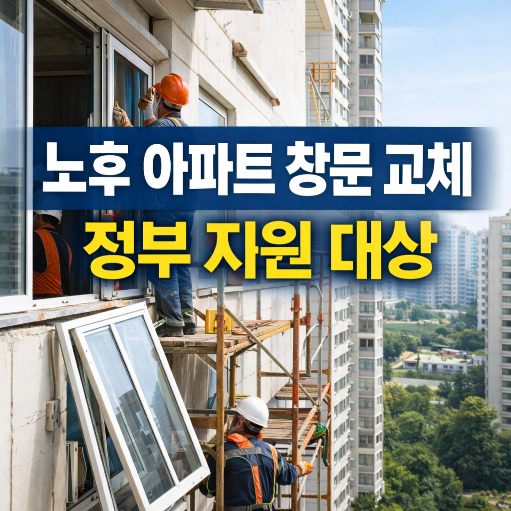 노후 아파트 창문 교체 지원금｜창호 교체 정부 지원 제도와 신청 조건