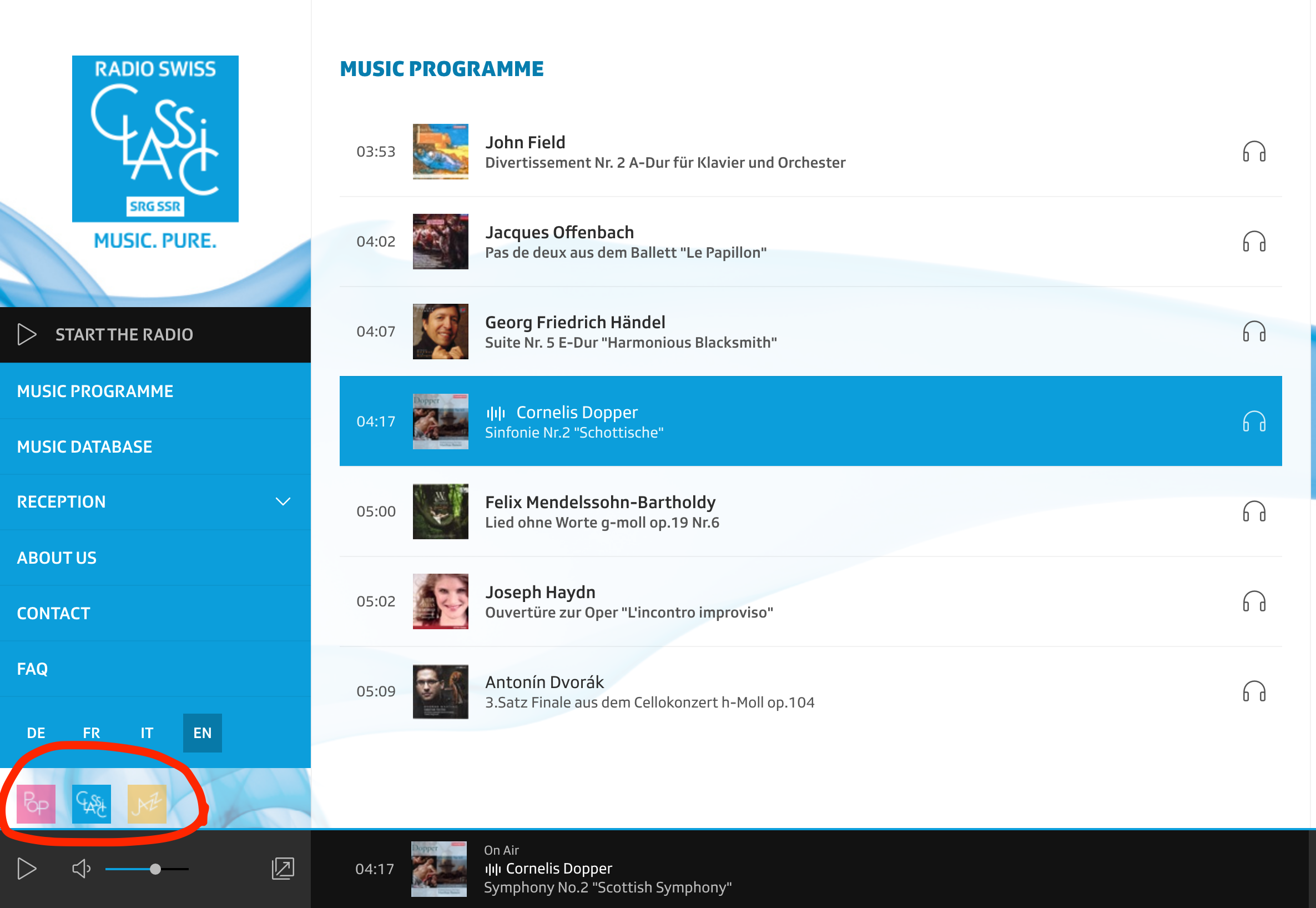라디오 스위스 클래식 웹사이트 스크린샛