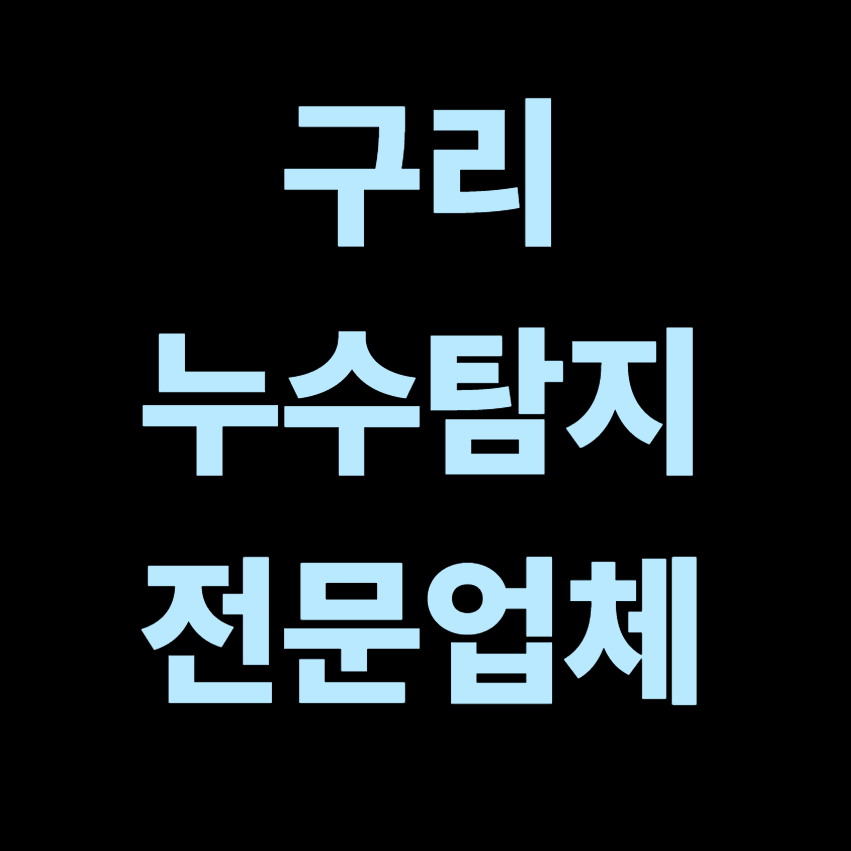 구리 누수탐지 전문업체