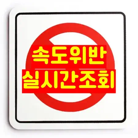 속도위반 실시간조회 범칙금 과태료