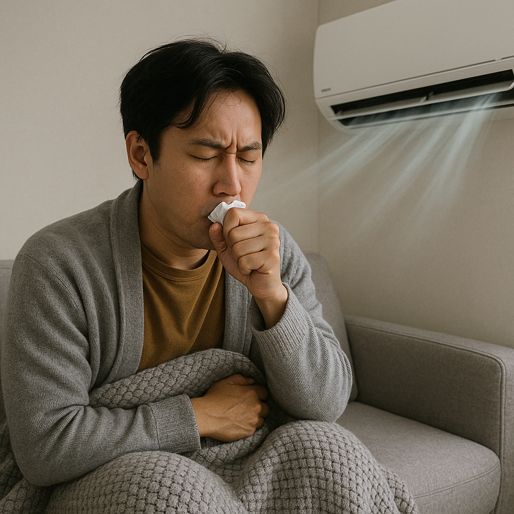 냉방병과 감기에 관련된 사진