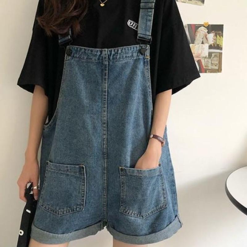 청멜빵 반바지 팬츠 LD887