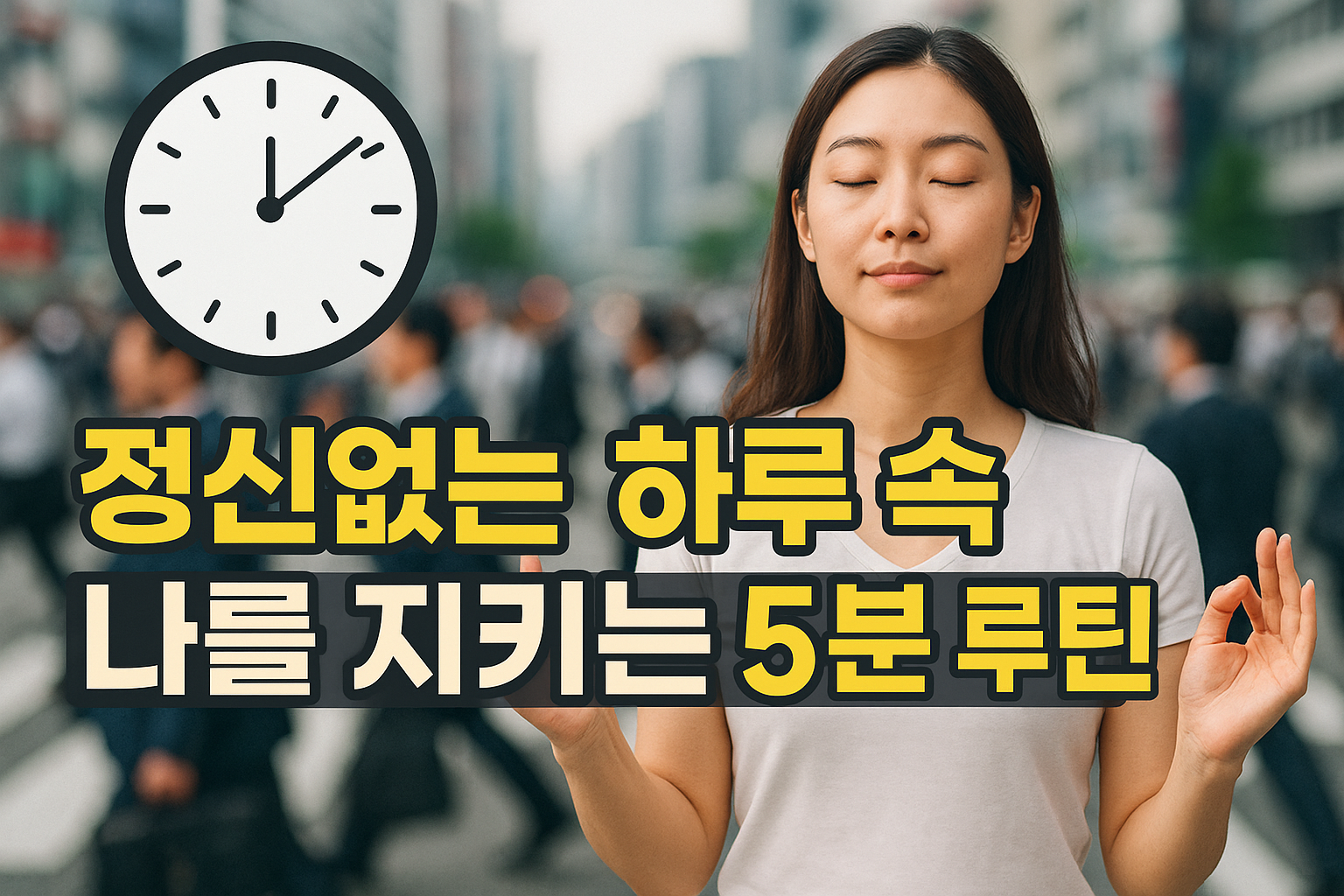 정신없는 하루 속 나를 지키는 5분 루틴