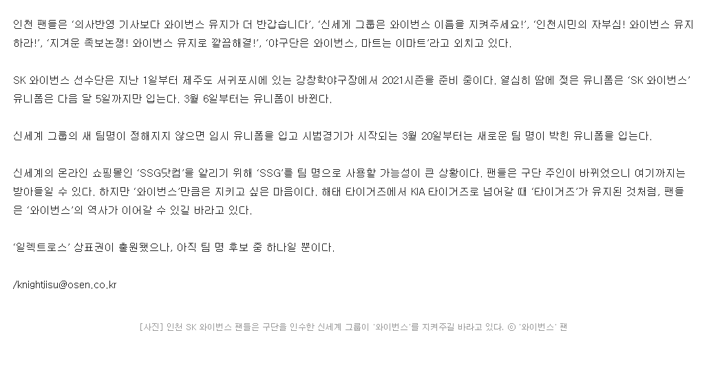 오센뉴스 기사에 남겨진 기사