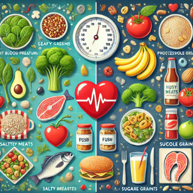 고혈압에 좋은 음식과 나쁜 음식 사진