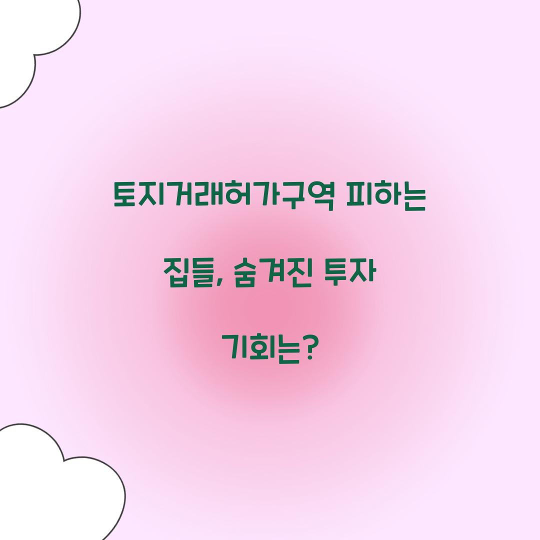 토지거래허가구역 피하는 집들