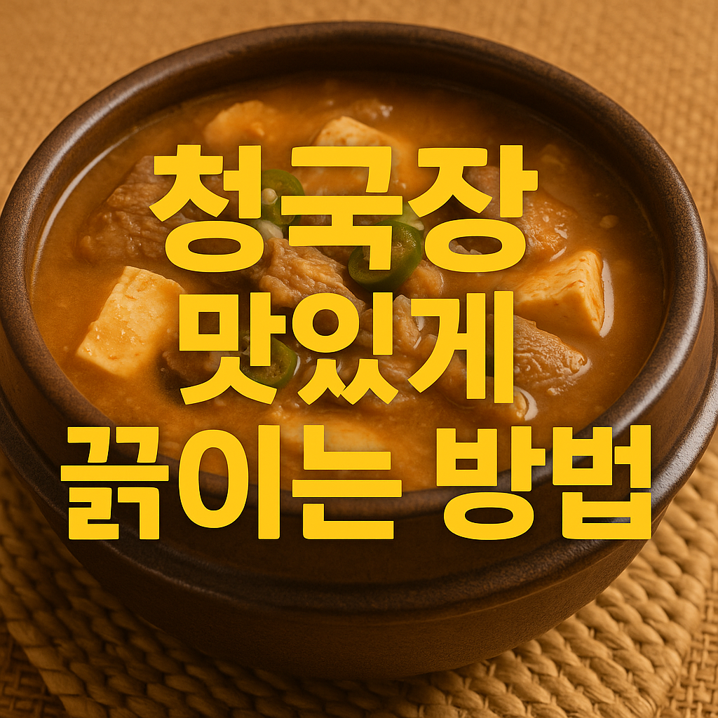청국장 맛있게 끓이는 방법 썸네일