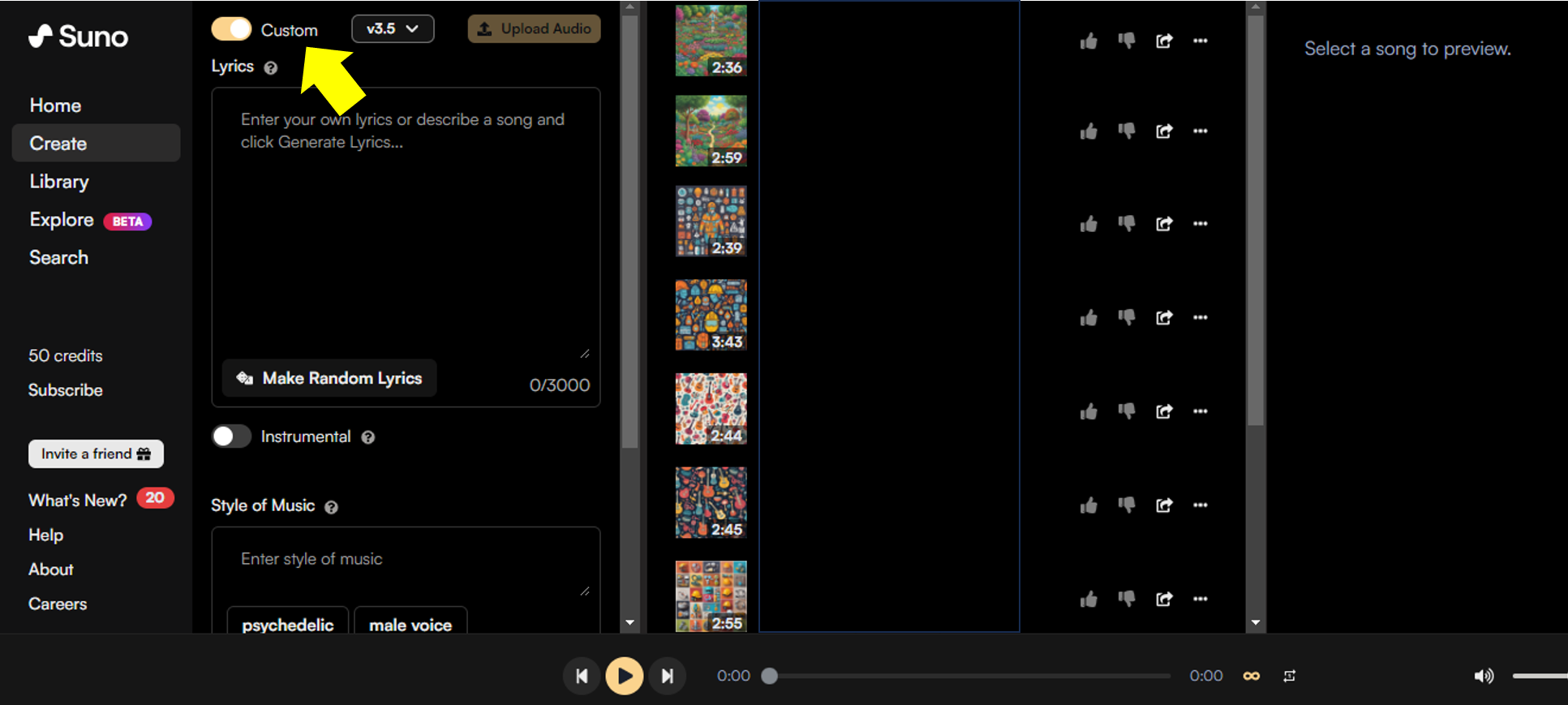 커스텀 모드 설정