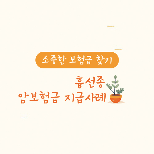 흉선종 D38.4 / D15.2 / C38.1 암보험금 지급사례