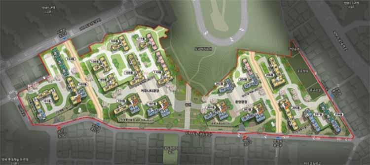 방배 15구역 단지배치도