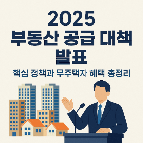 2025 부동산 공급 대책 발표 ❘ 핵심 정책과 무주택자 혜택 총정리
